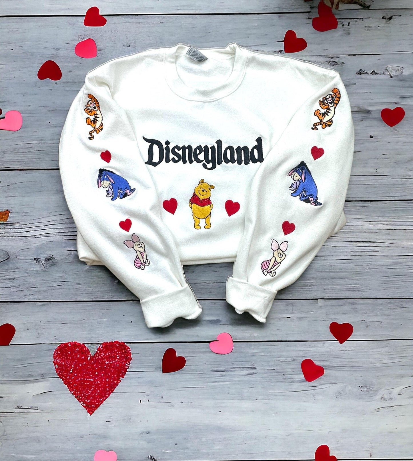 Embroidered Disney Winnie the Pooh Sweatshirt, Classic Pooh Bear Jumper, Cozy Pullover, Magical Cartoon Character Top, Gift for Disney Fans,