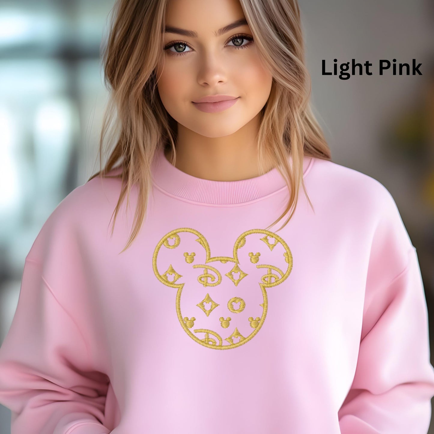 Disney Designer Mickey Embroidered Sweatshirt, Vintage Mickey Mouse Crewneck Jumper, Disneyland Gift, Retro Disney Apparel, Mickey Lover