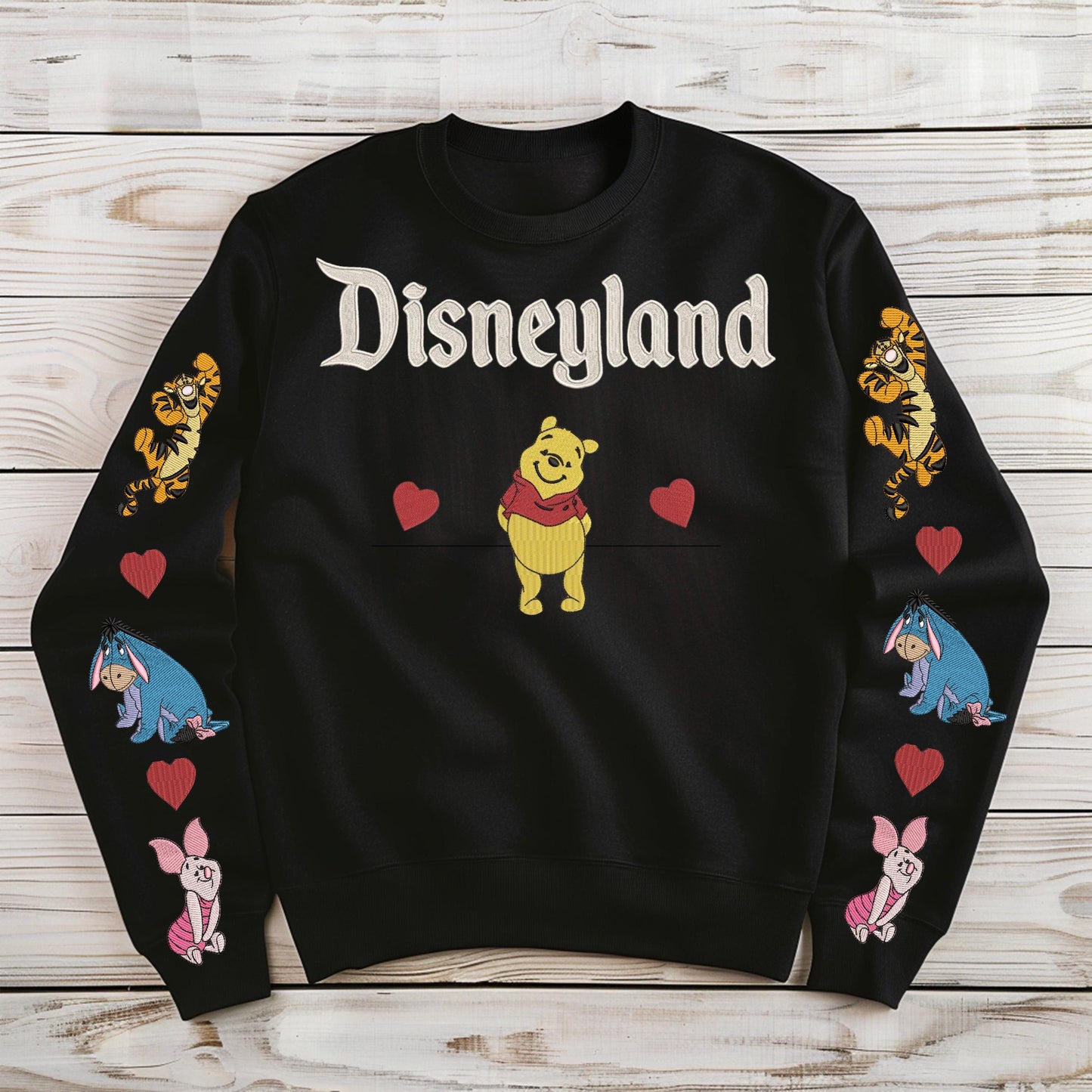 Embroidered Disney Winnie the Pooh Sweatshirt, Classic Pooh Bear Jumper, Cozy Pullover, Magical Cartoon Character Top, Gift for Disney Fans,