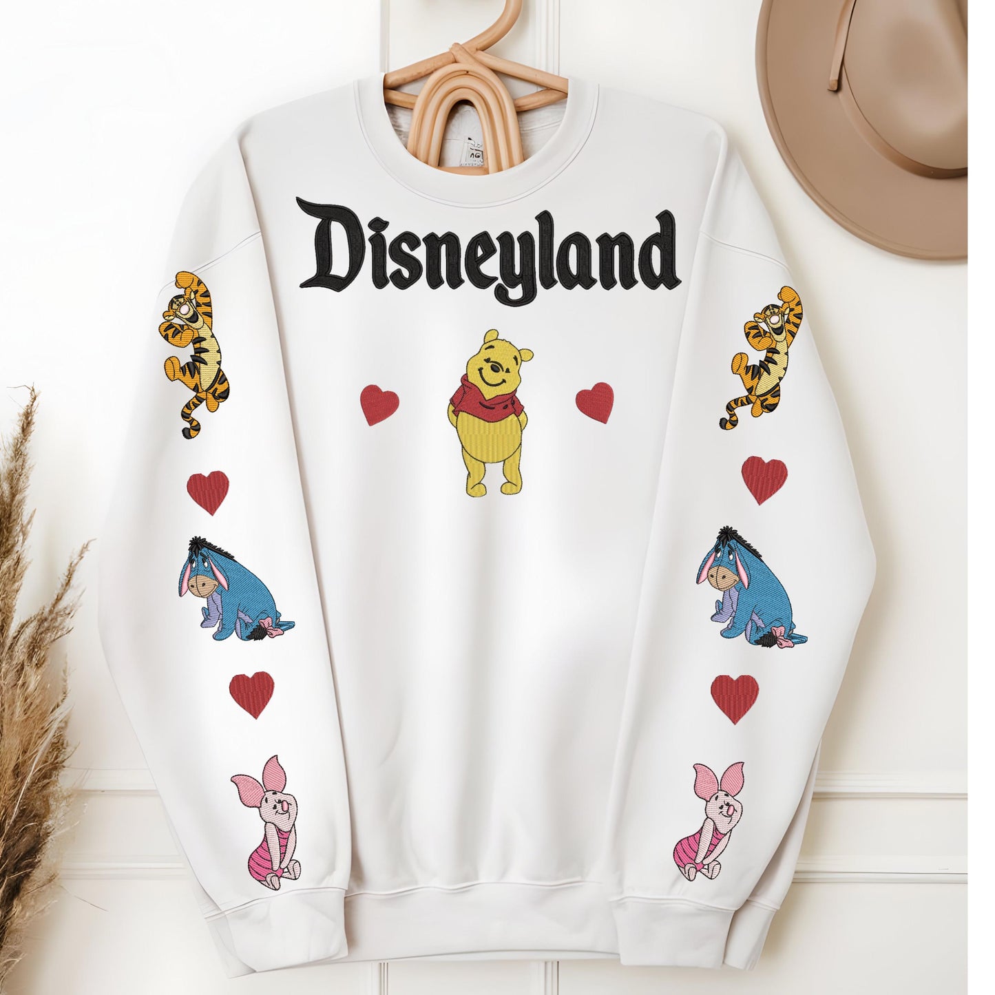 Embroidered Disney Winnie the Pooh Sweatshirt, Classic Pooh Bear Jumper, Cozy Pullover, Magical Cartoon Character Top, Gift for Disney Fans,