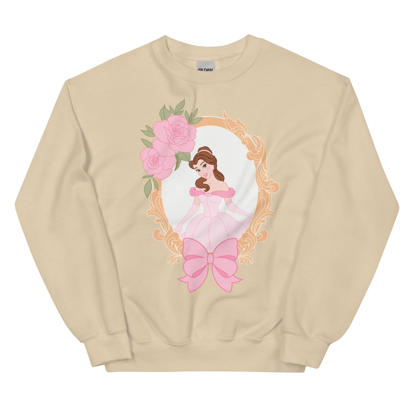 Coquette Disney Princess Belle Sweatshirt, Cute Fairytale Women's Jumper, Beauty and the Beast Crewneck, Princess Inspired Pullover,