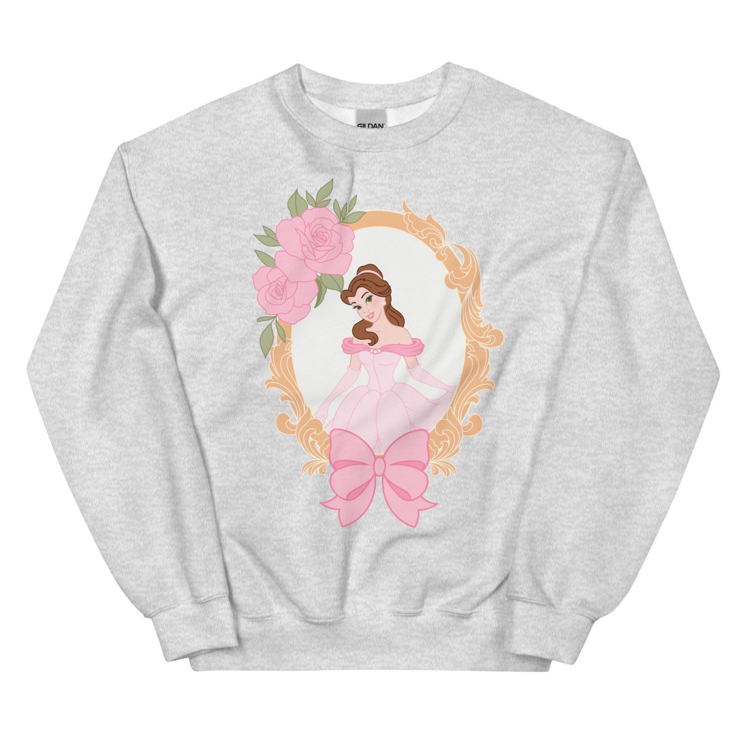 Coquette Disney Princess Belle Sweatshirt, Cute Fairytale Women's Jumper, Beauty and the Beast Crewneck, Princess Inspired Pullover,