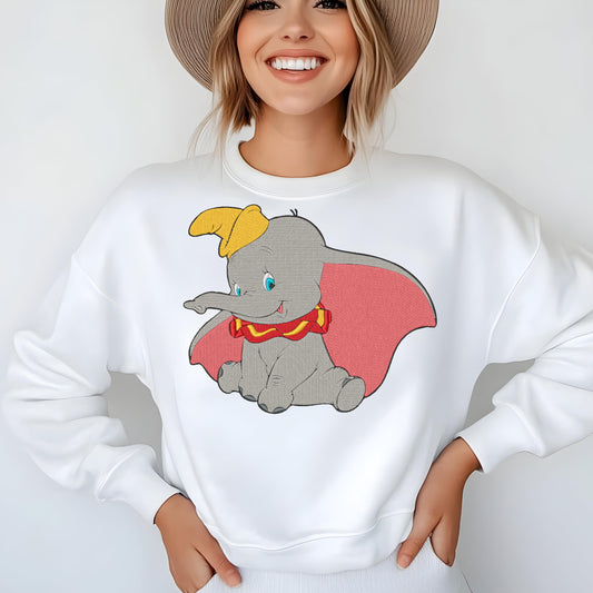 Embroidered Vintage Disney Dumbo Sweatshirt, Retro Crewneck Jumper, Classic Unisex Pullover, Gift for Disney Fans, Cozy Casual Sweater