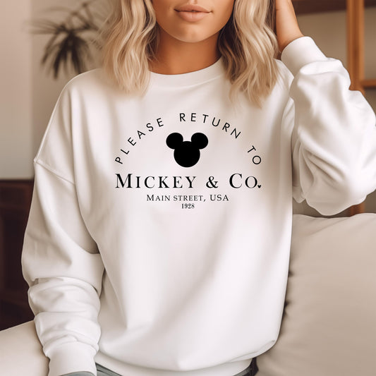 Embroidered Disney Mickey and Co Tiffany Sweatshirt, Vintage Inspired Crewneck Jumper, Classic Character Clothing, Cozy Pullover, Unique