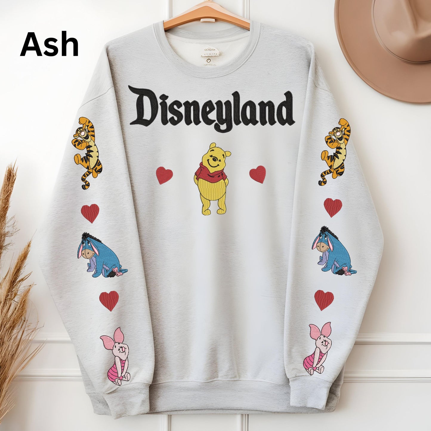 Embroidered Disney Winnie the Pooh Sweatshirt, Classic Pooh Bear Jumper, Cozy Pullover, Magical Cartoon Character Top, Gift for Disney Fans,