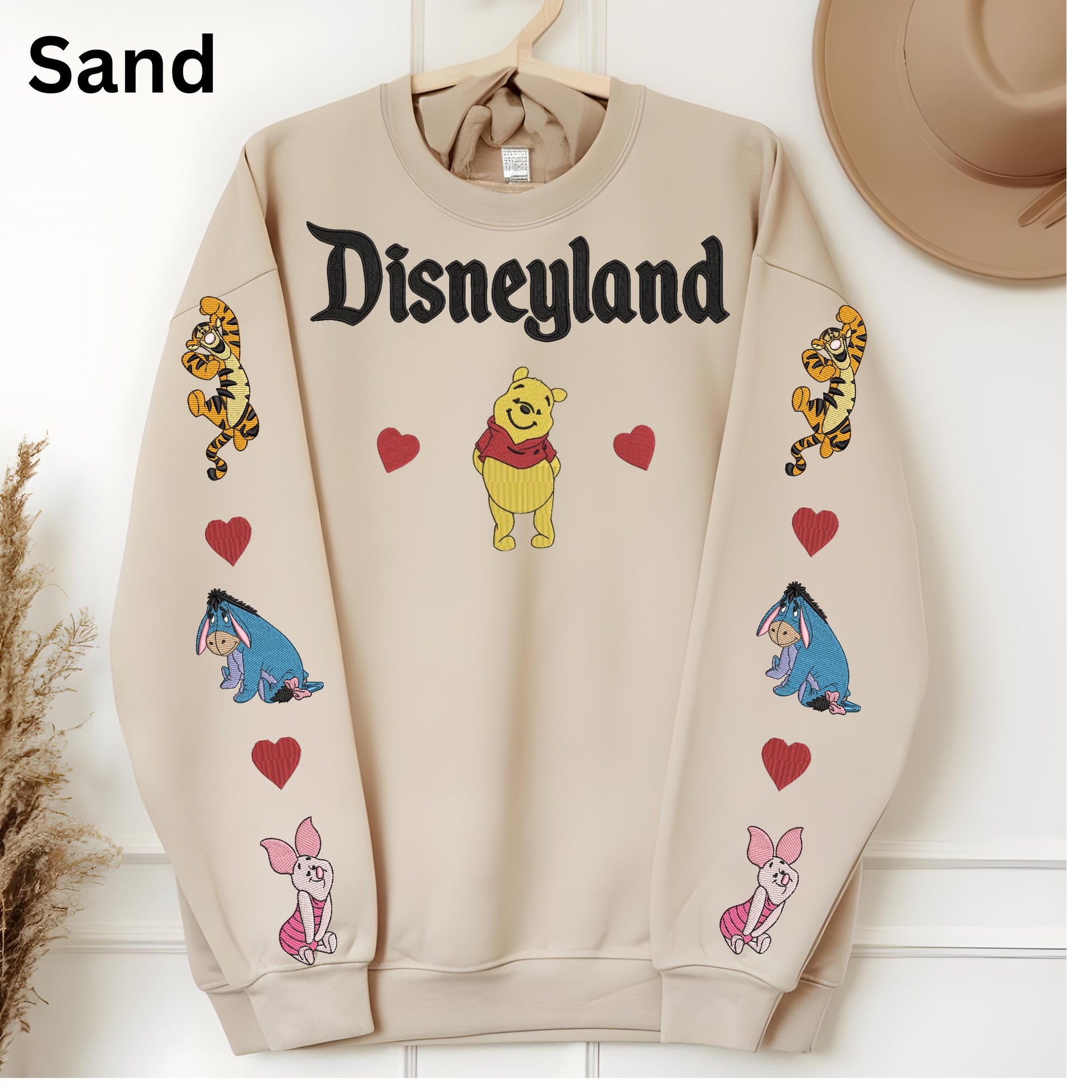 Embroidered Disney Winnie the Pooh Sweatshirt, Classic Pooh Bear Jumper, Cozy Pullover, Magical Cartoon Character Top, Gift for Disney Fans,