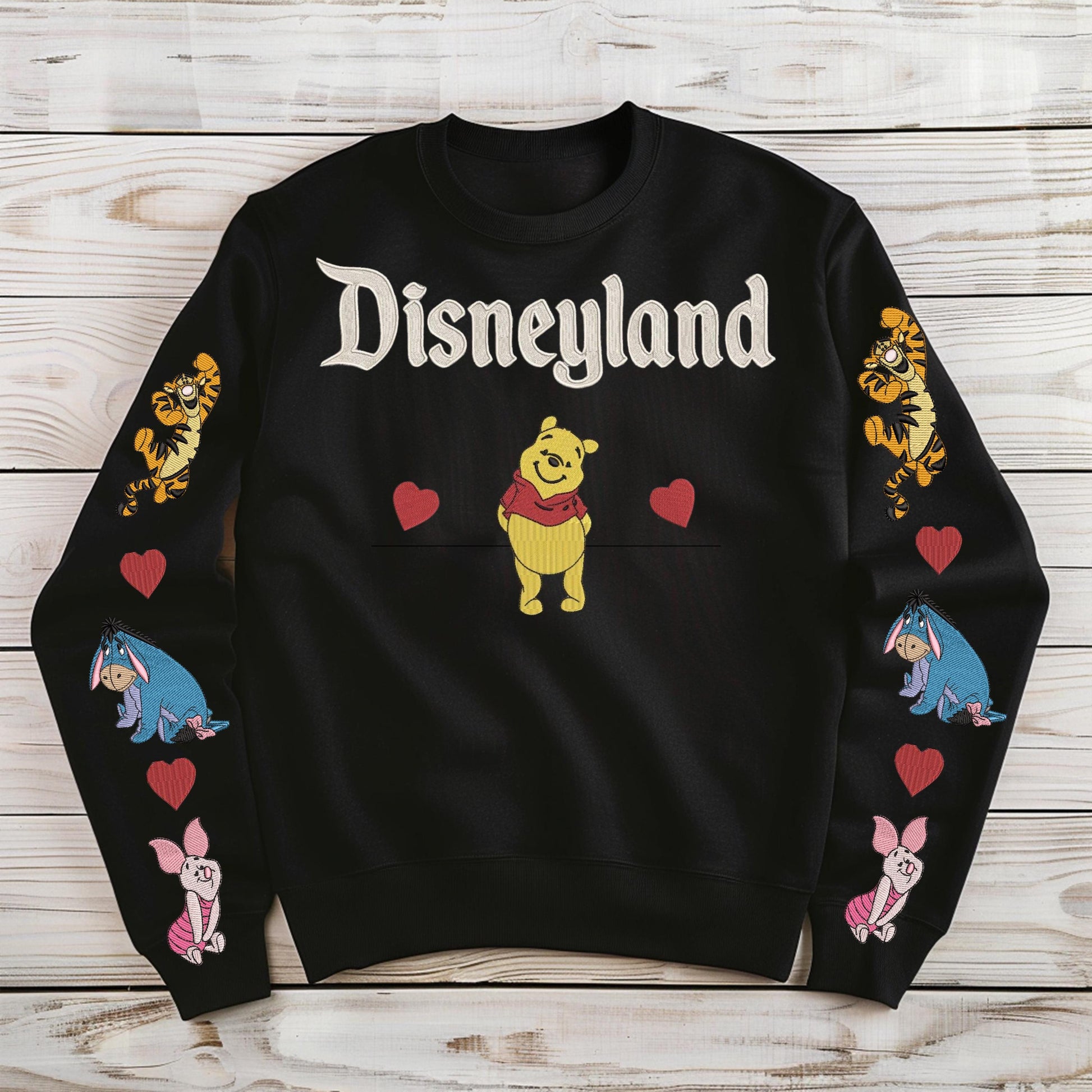 Embroidered Disney Winnie the Pooh Sweatshirt, Classic Pooh Bear Jumper, Cozy Pullover, Magical Cartoon Character Top, Gift for Disney Fans,
